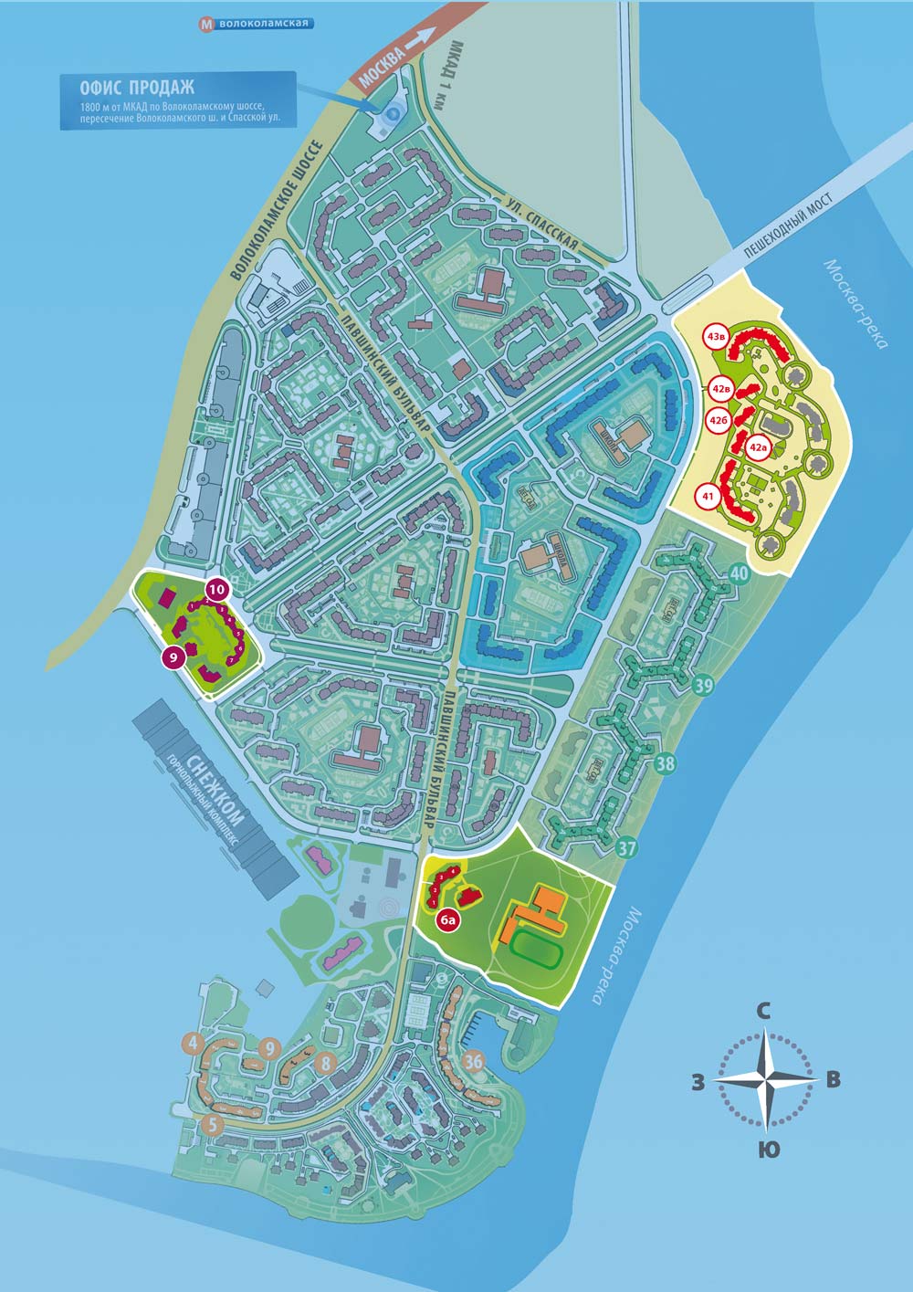 Карта павшинской поймы