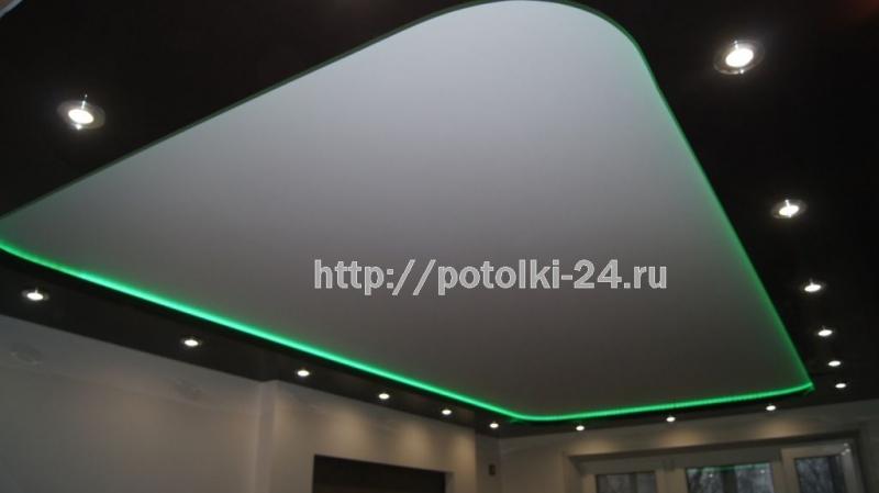 Двухуровневые натяжные потолки